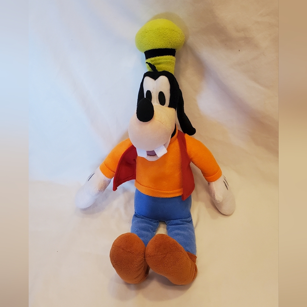 Goofy Disney Large Plush Toy Orange and Blue Mickey Mouse 17"